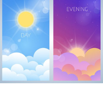 Why is the sky blue in the morning and reddish orange in the evening?
